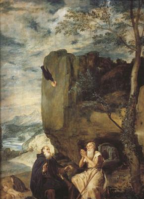 Diego Velazquez St Anthony Abbot and St.paul the Hermit (df01) oil painting image